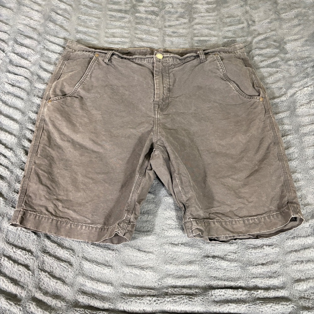 Lucky Brand Mens Gray Cotton Flat Front Chino Shorts Size 40 AT556